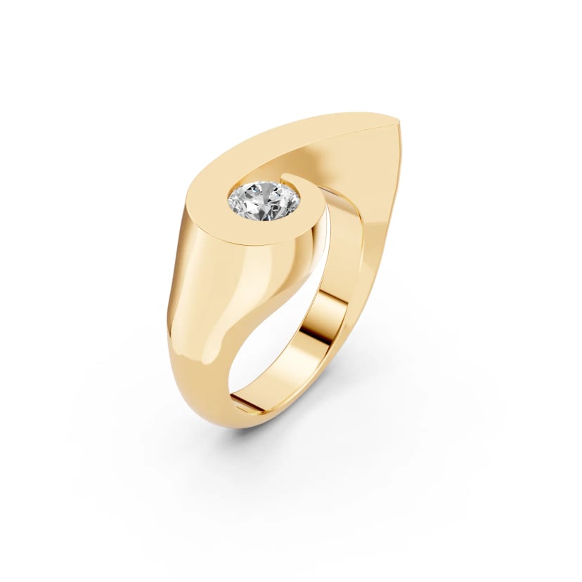Minimalist Teardrop Ring - Custom jewellery by Underwoods Fine Jewellers North Lakes