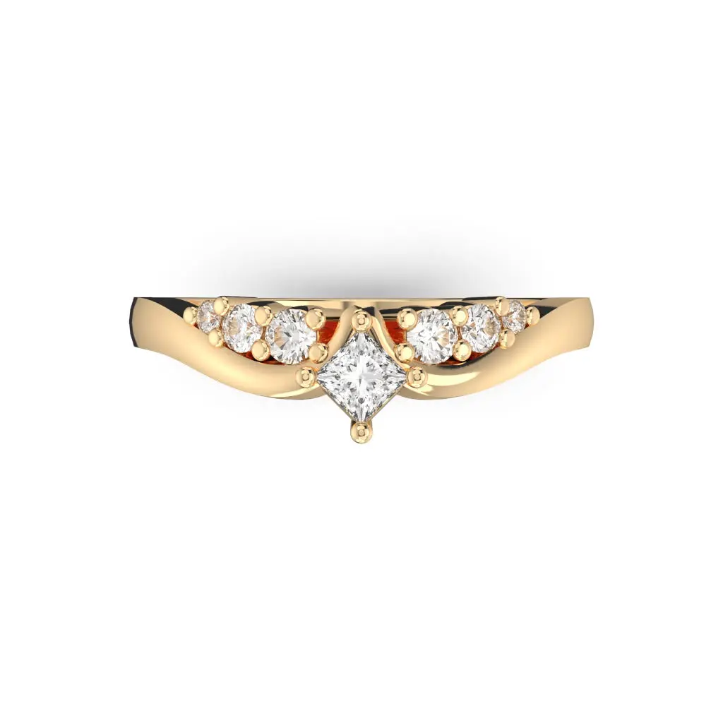 Curved V-Shaped Wedding Band - Custom jewellery by Underwoods Fine Jewellers North Lakes